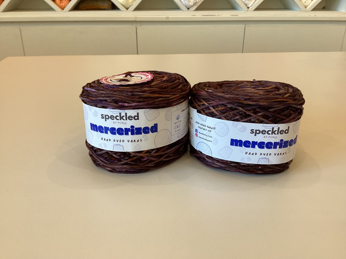 Mercerized Cotton Cakes 8 ply by @speckledbypurls