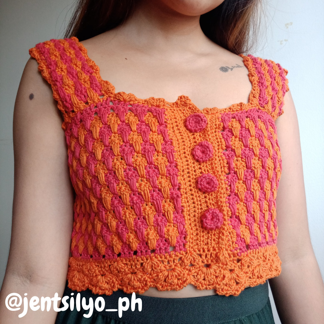 Palomitas Top Crochet Written Pattern