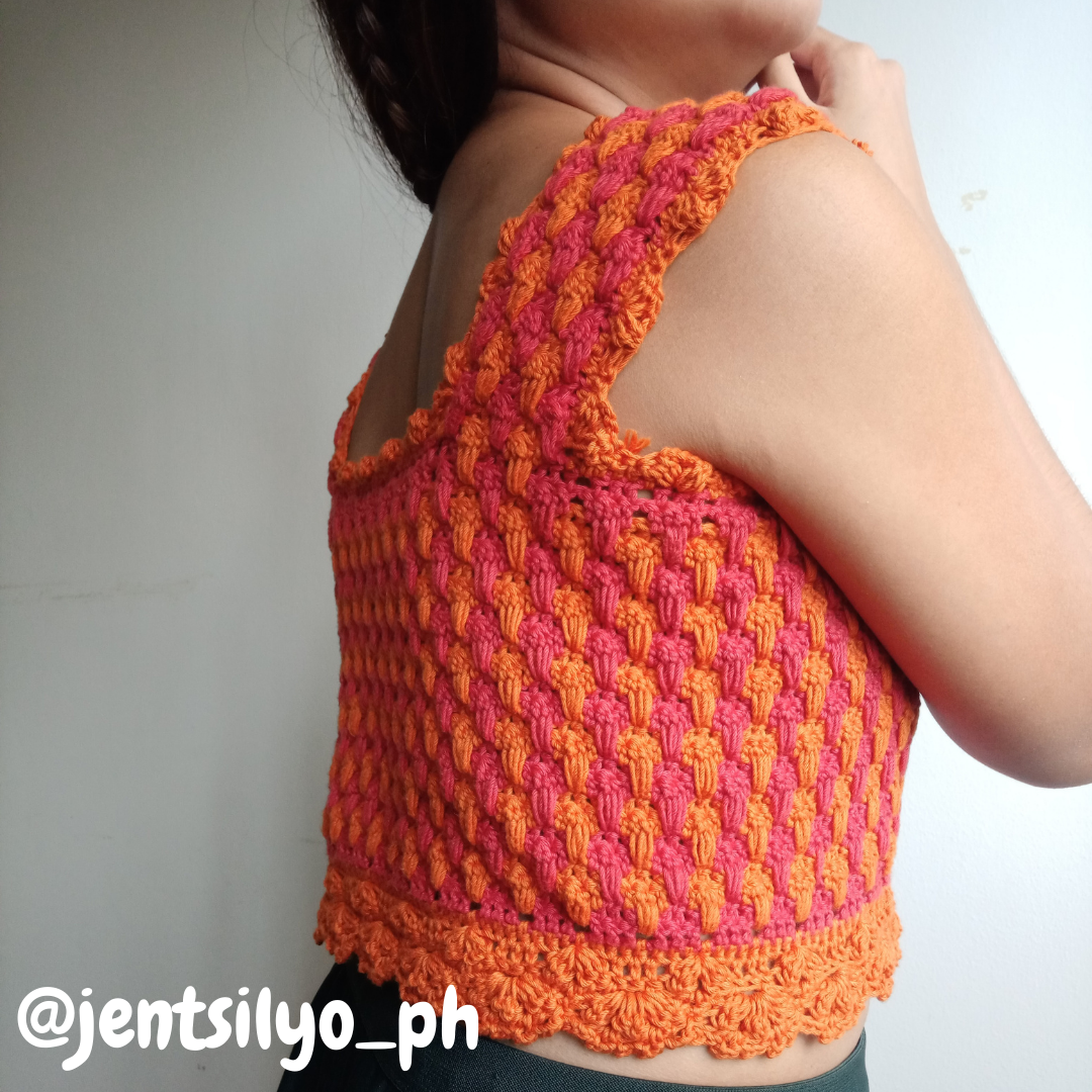 Palomitas Top Crochet Written Pattern