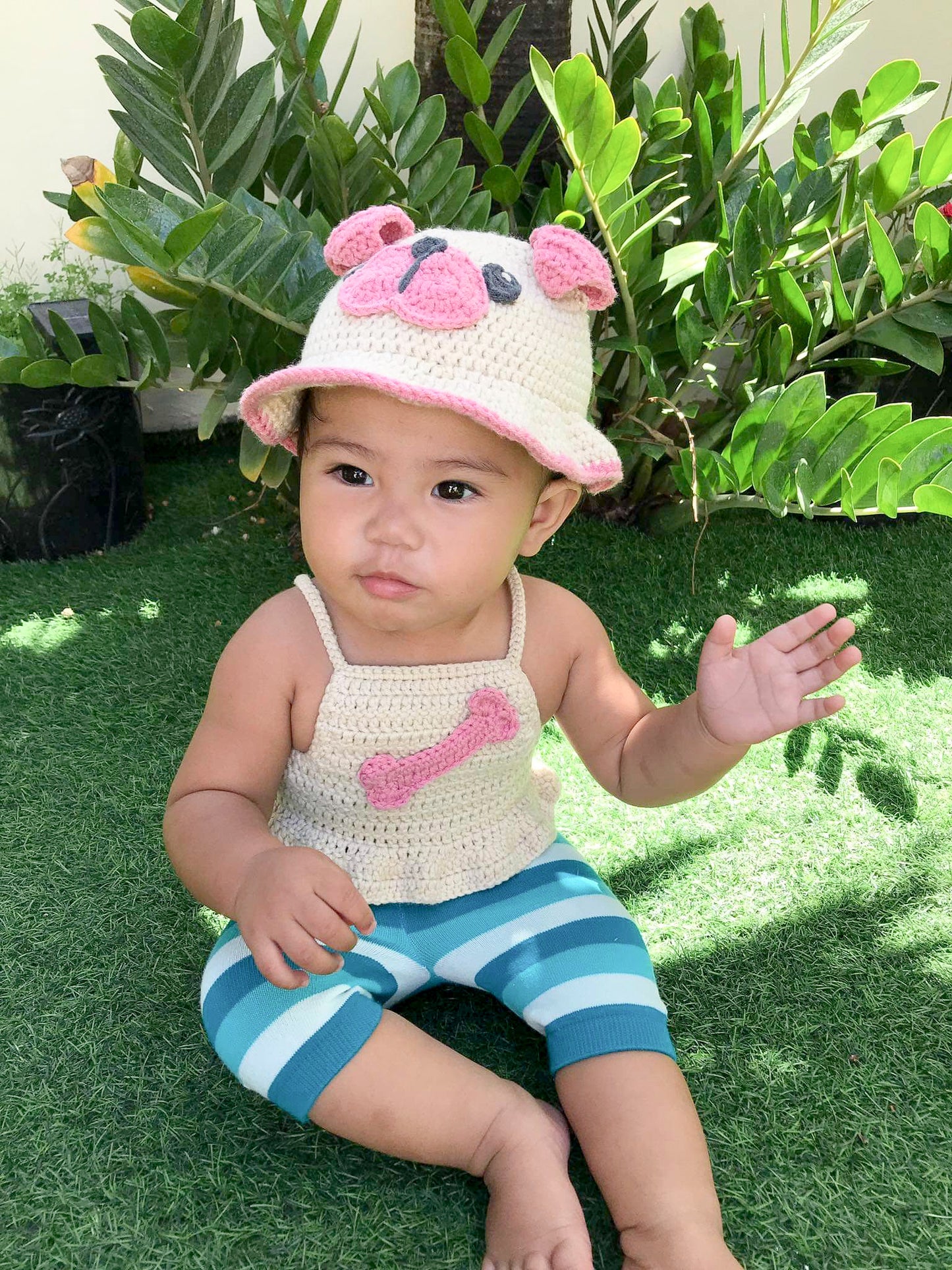 Dog Bucket Hat Crochet Written Pattern