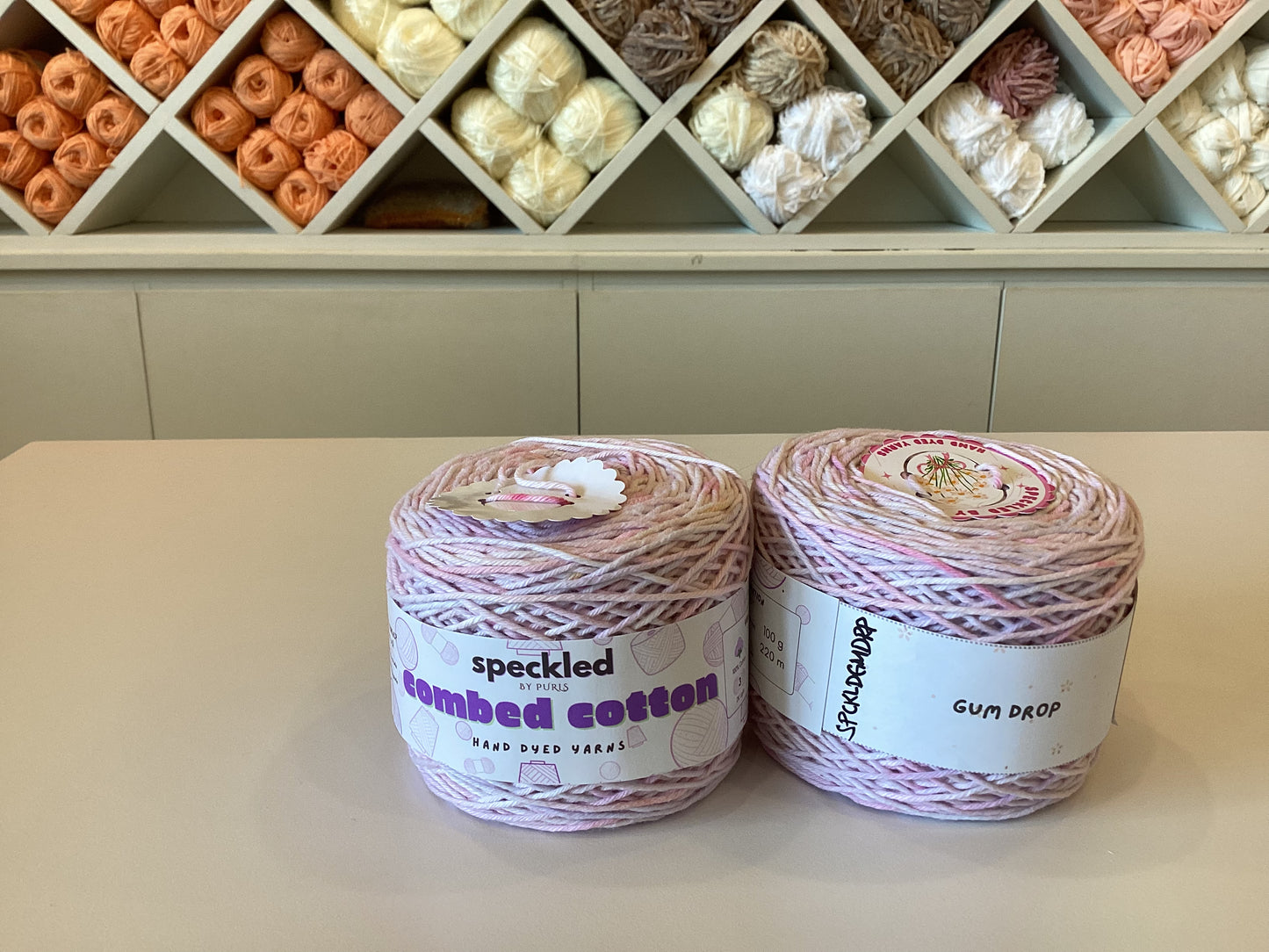 Combed Cotton Cakes by @speckledbypurls