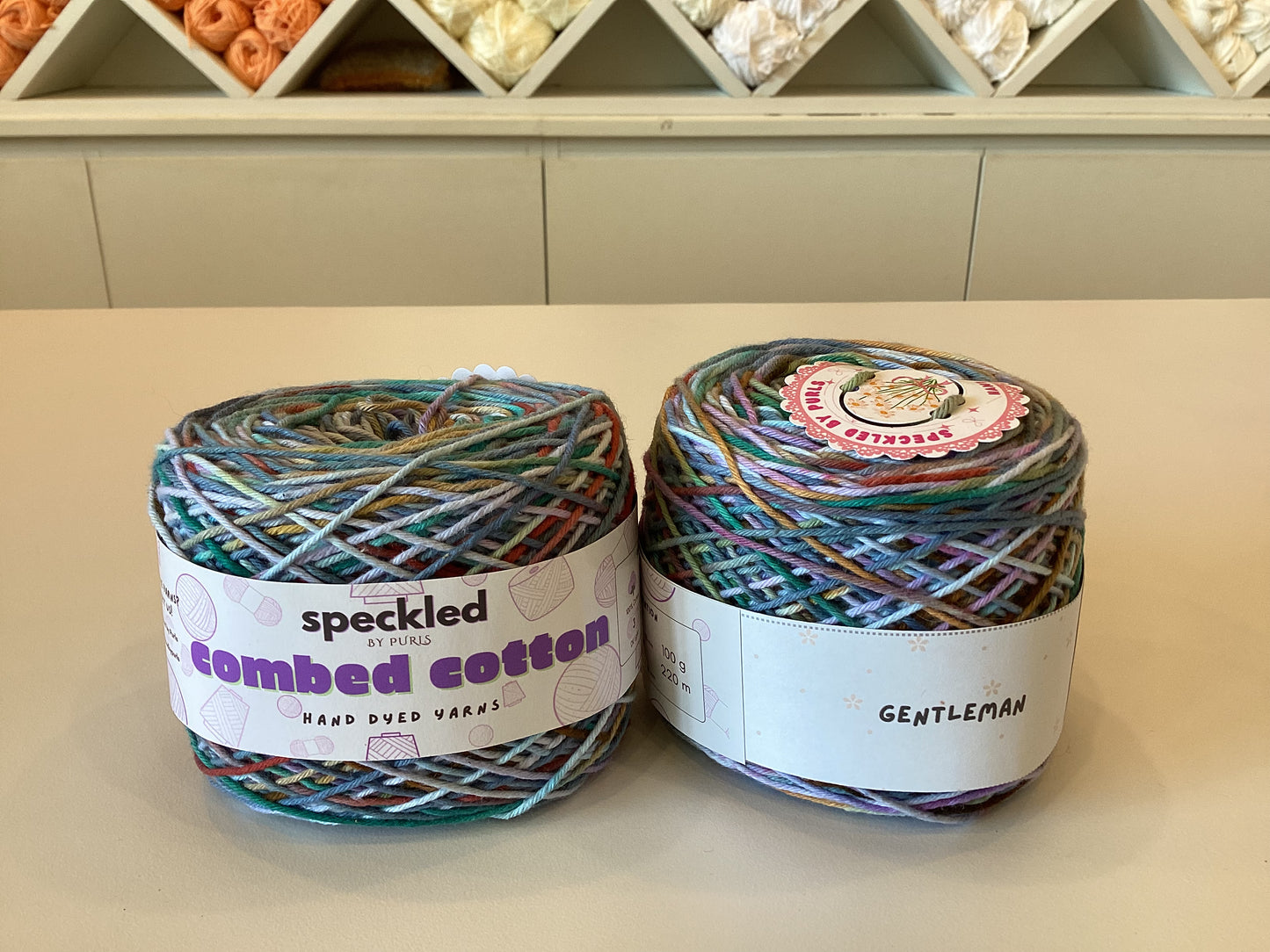 Combed Cotton Cakes by @speckledbypurls