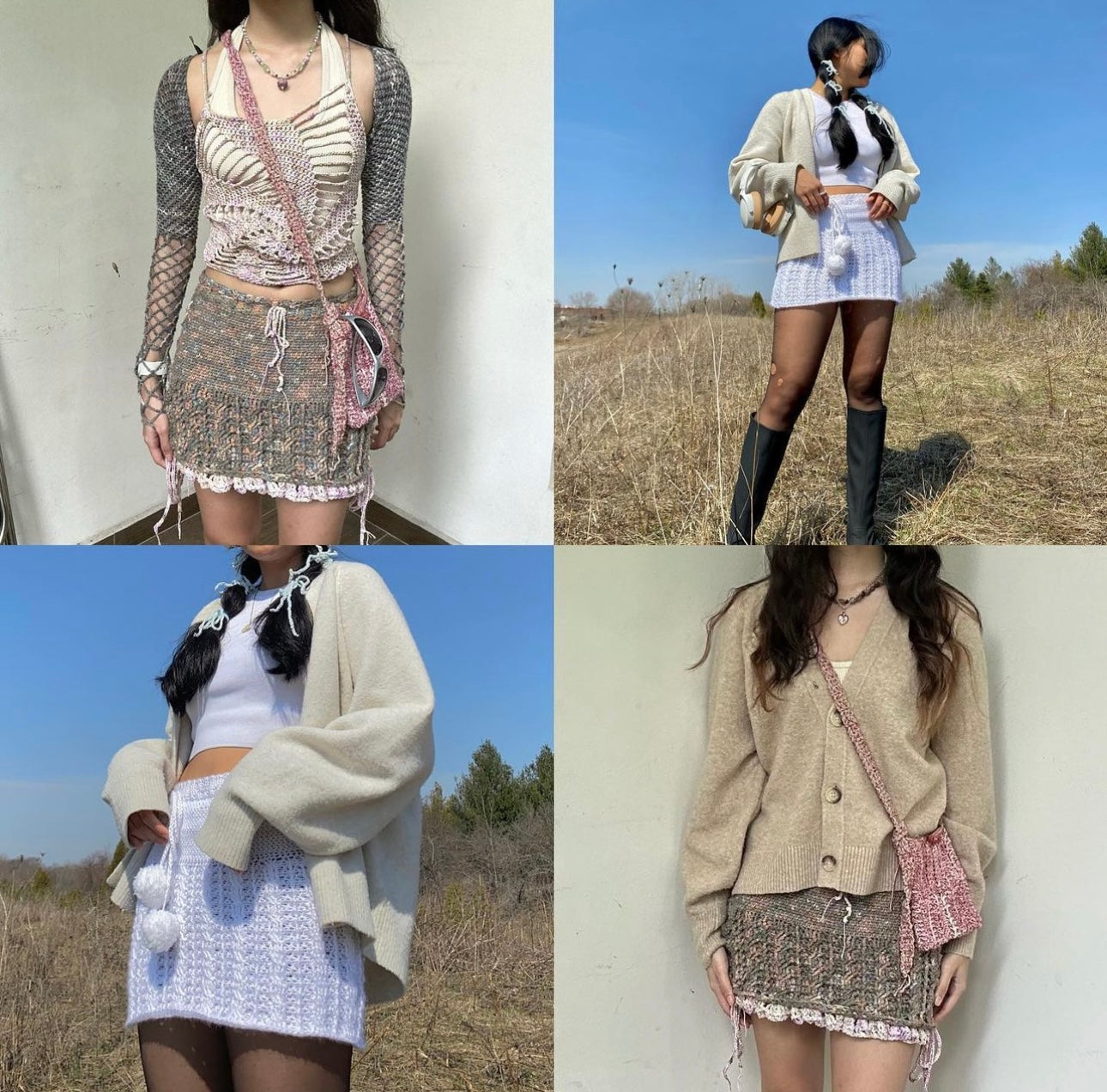 Y2K Cable Skirt Crochet Written Pattern