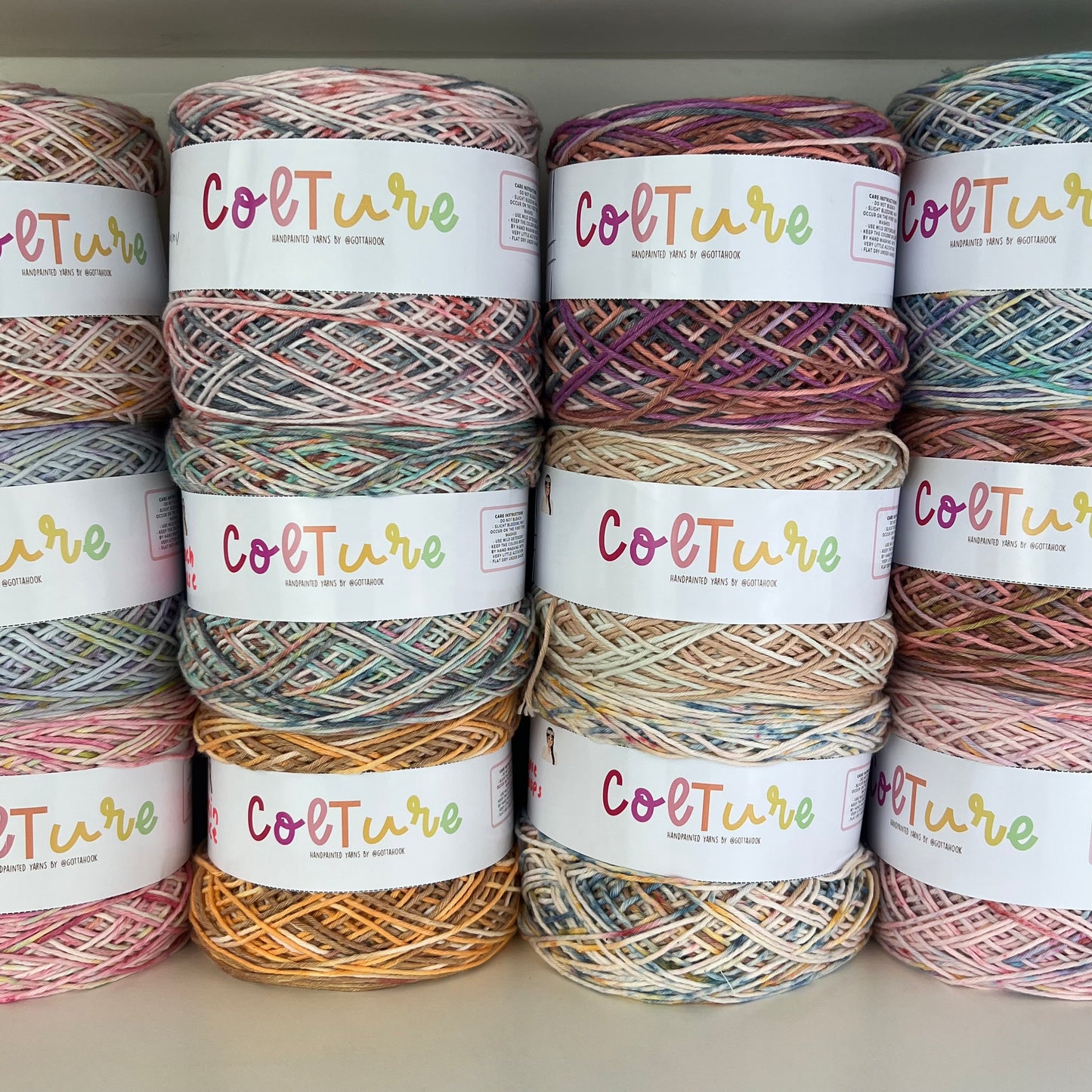 Hand-dyed 6ply yarns by @col.ture