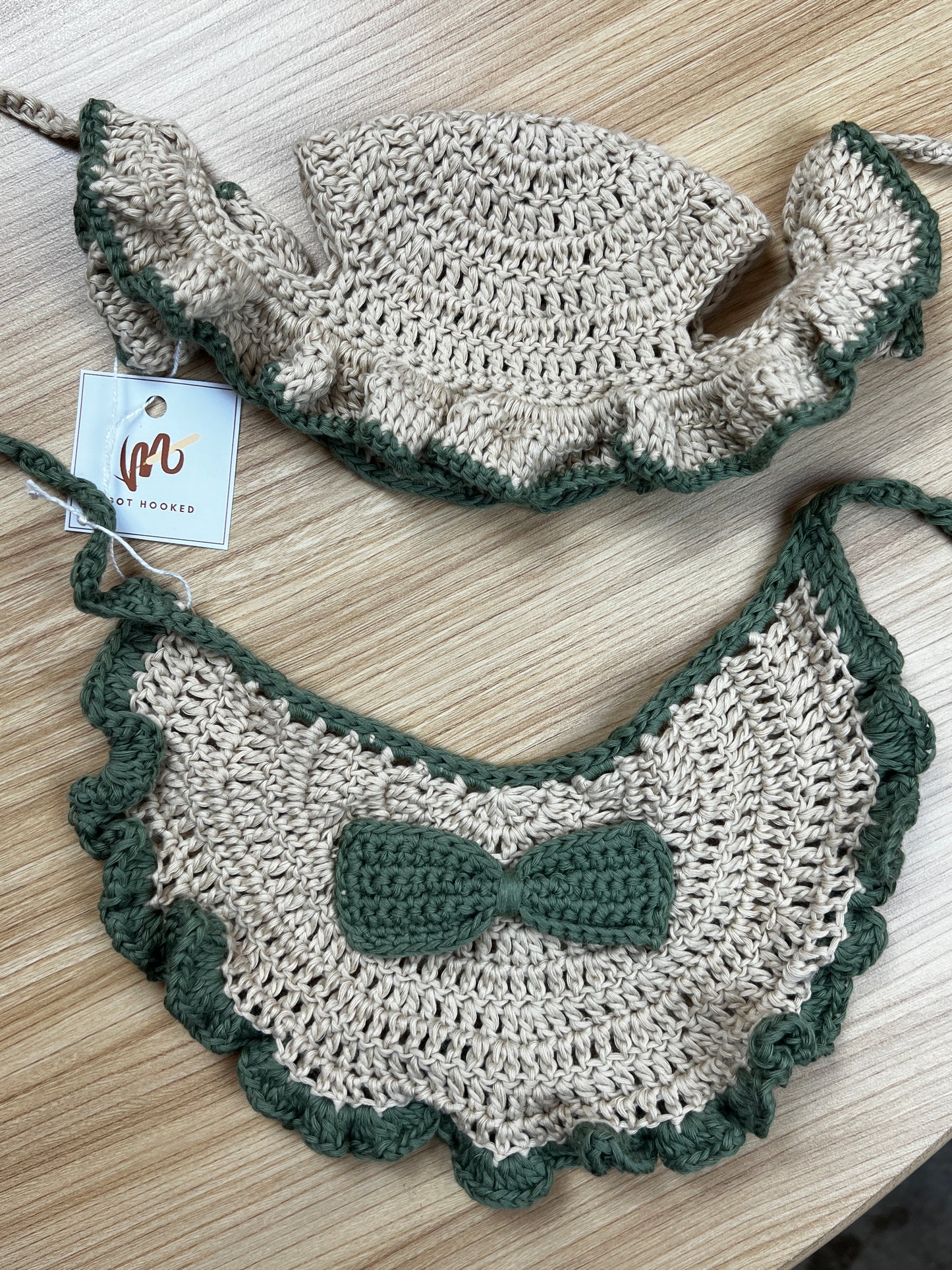 Pet Bandana and Hat Set by @mgothooked