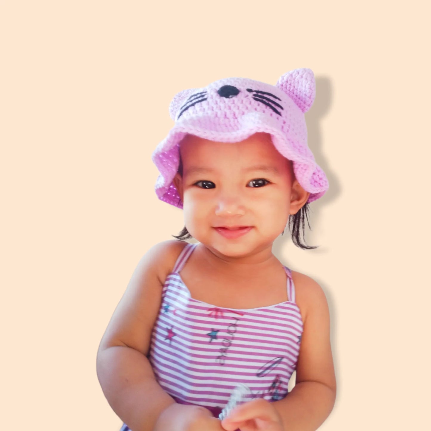 Cat Bucket Hat Crochet Written Pattern