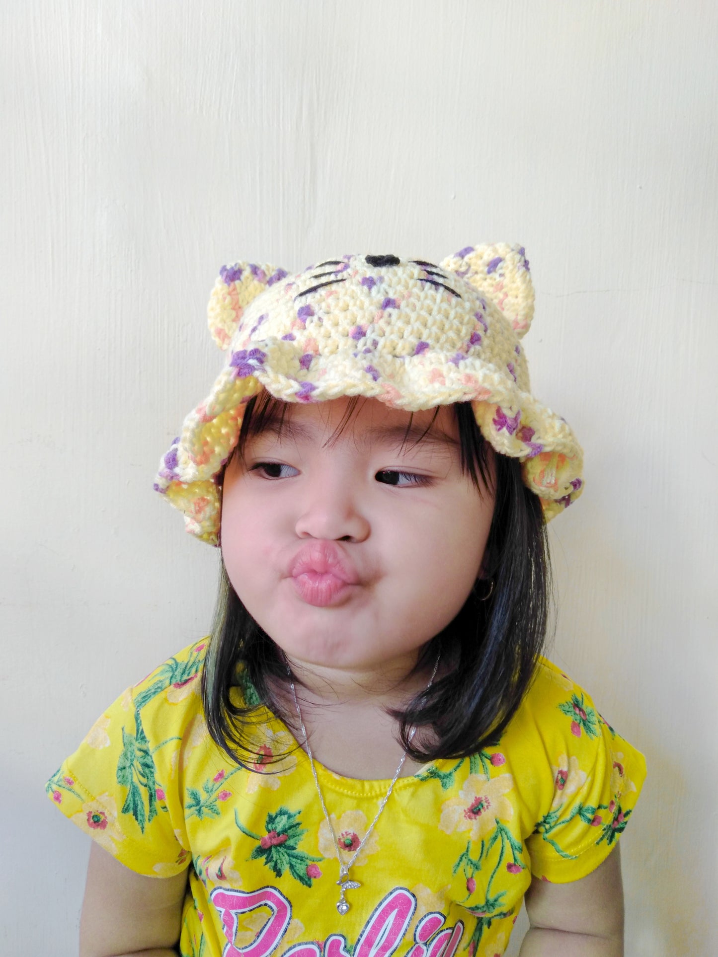 Cat Bucket Hat Crochet Written Pattern