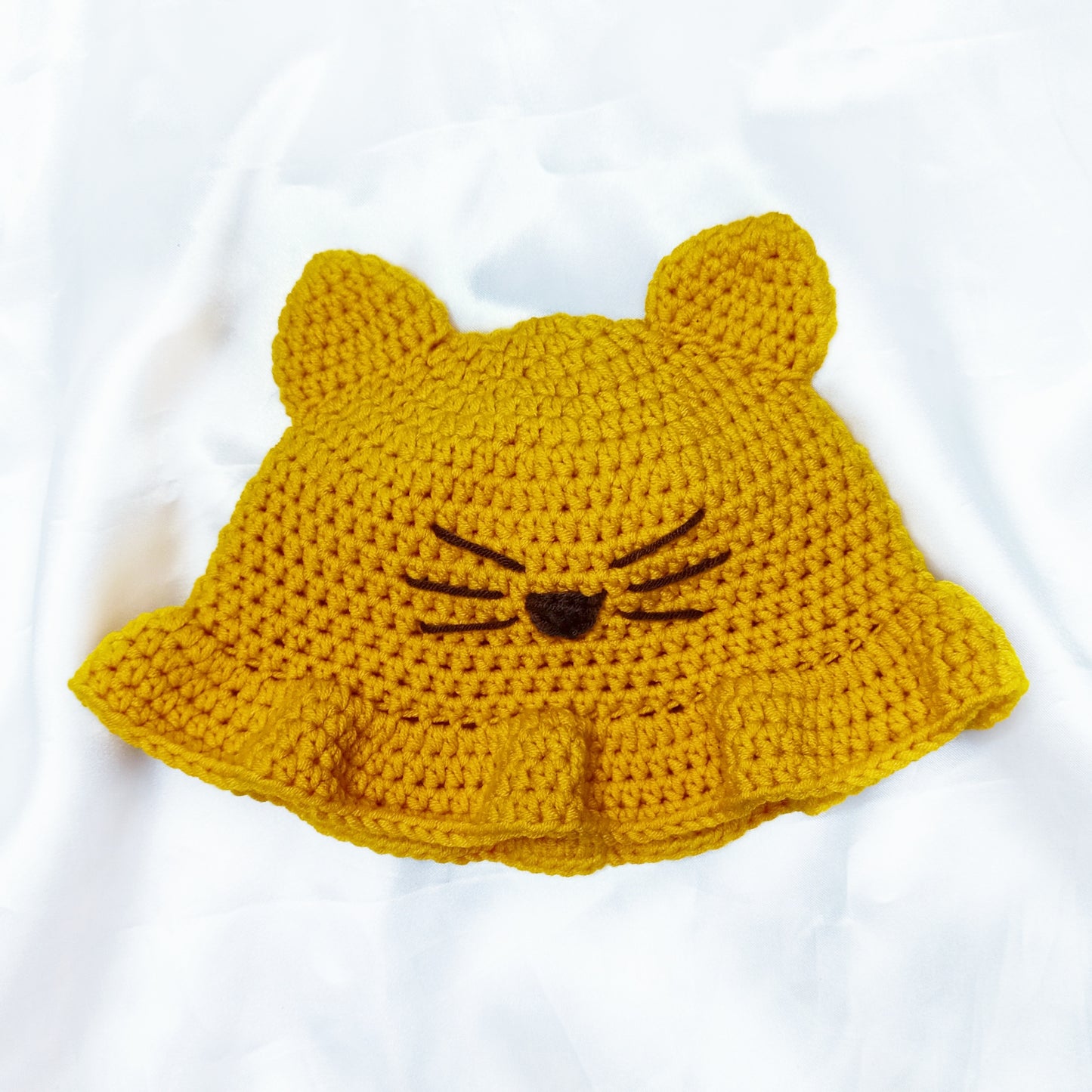 Cat Bucket Hat Crochet Written Pattern