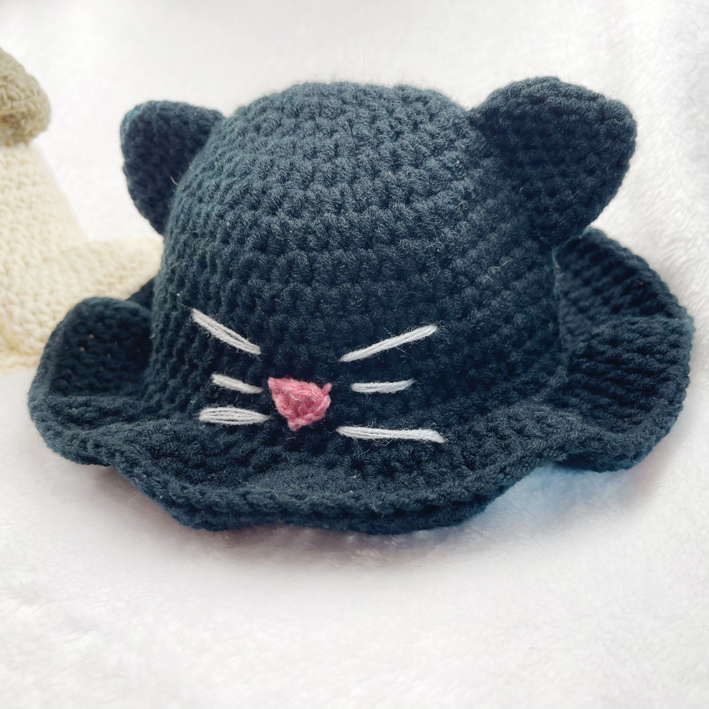 Cat Bucket Hat Crochet Written Pattern