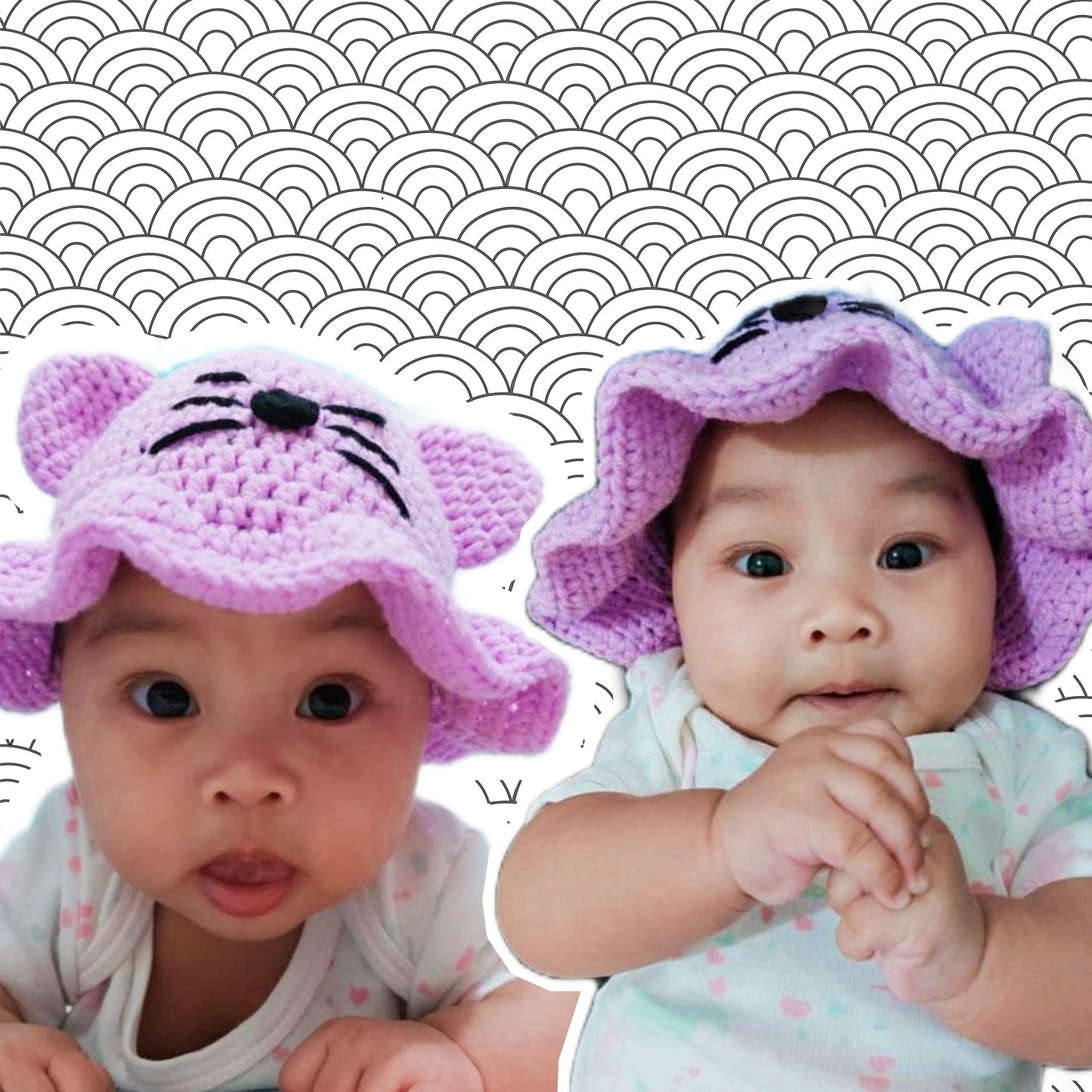 Cat Bucket Hat Crochet Written Pattern