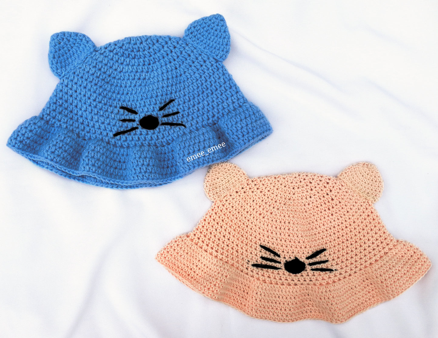 Cat Bucket Hat Crochet Written Pattern