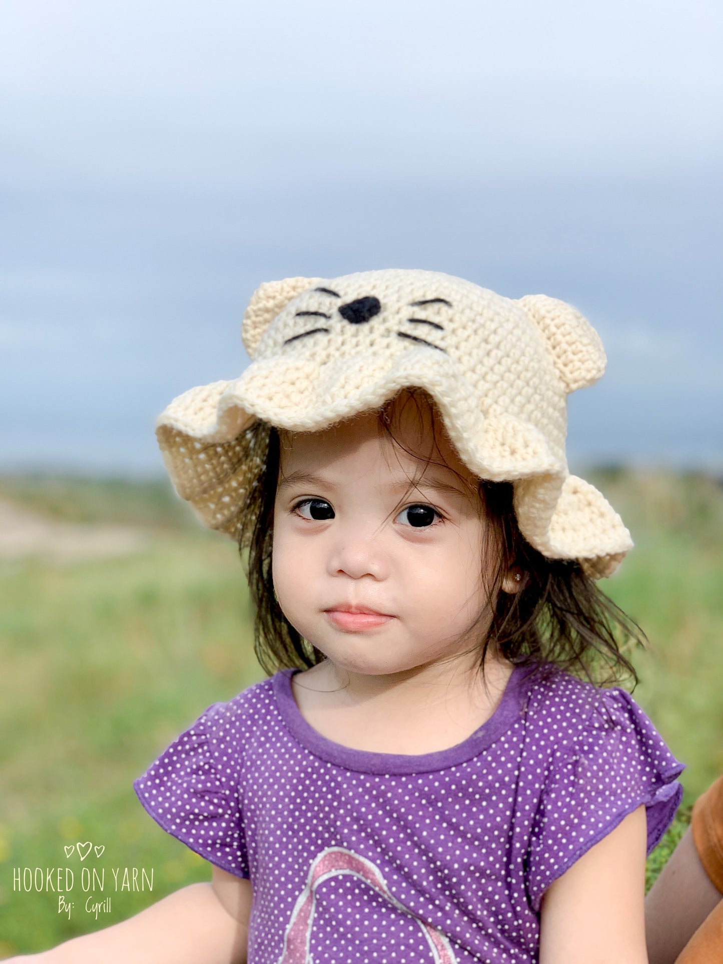 Cat Bucket Hat Crochet Written Pattern