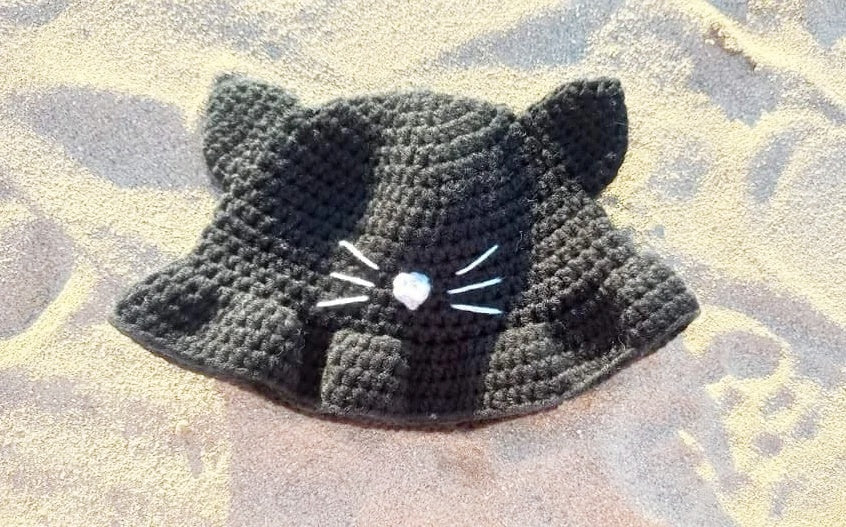 Cat Bucket Hat Crochet Written Pattern
