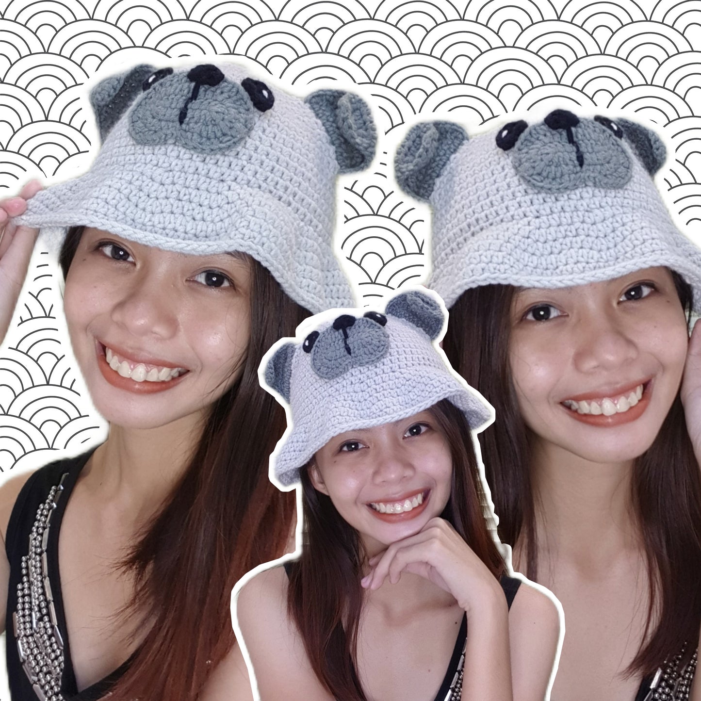 Dog Bucket Hat Crochet Written Pattern