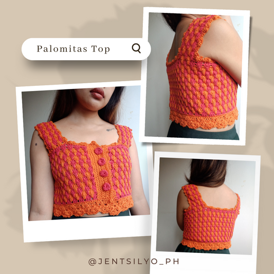 Palomitas Top Crochet Written Pattern