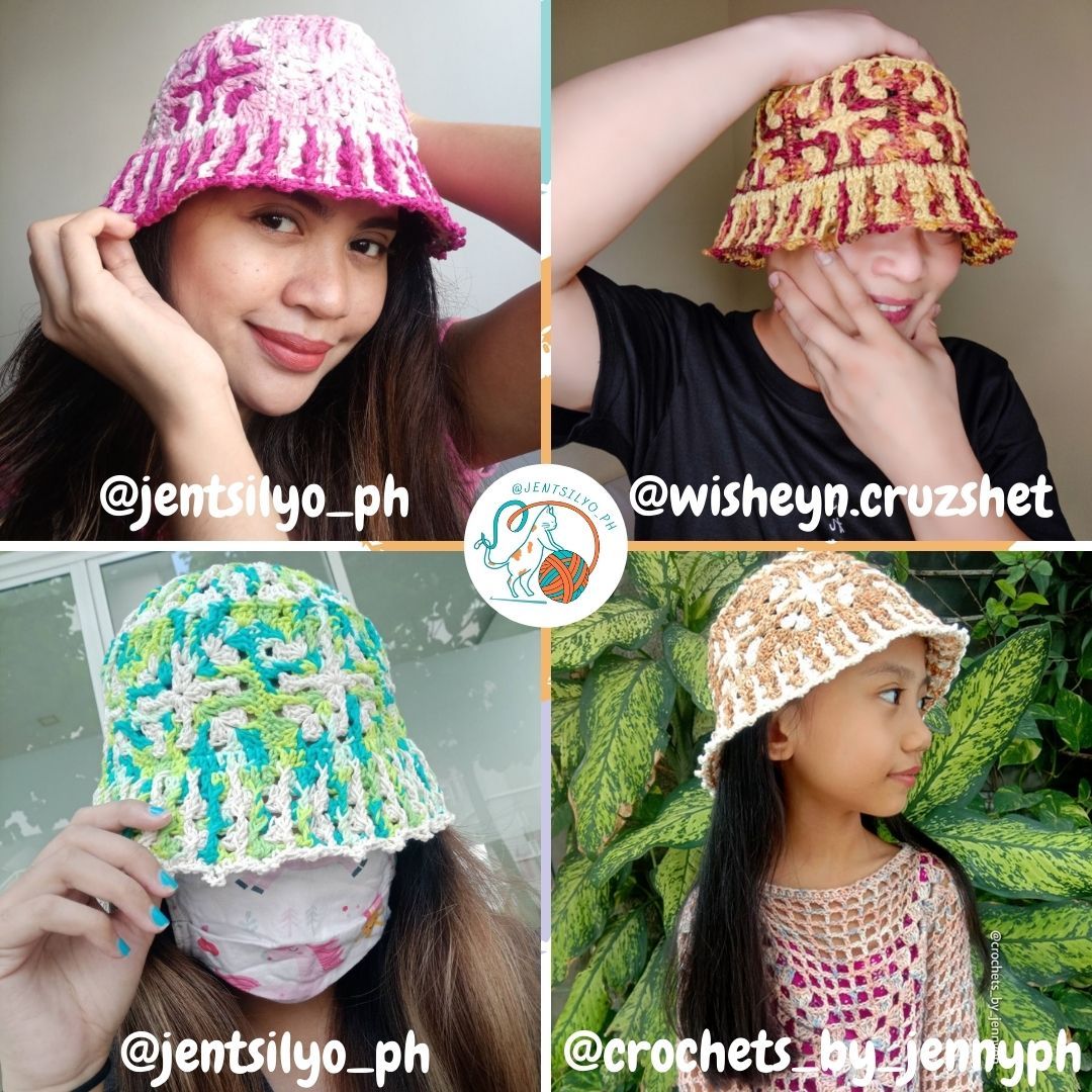 Tizzaia Bucket Hat Crochet Written Pattern