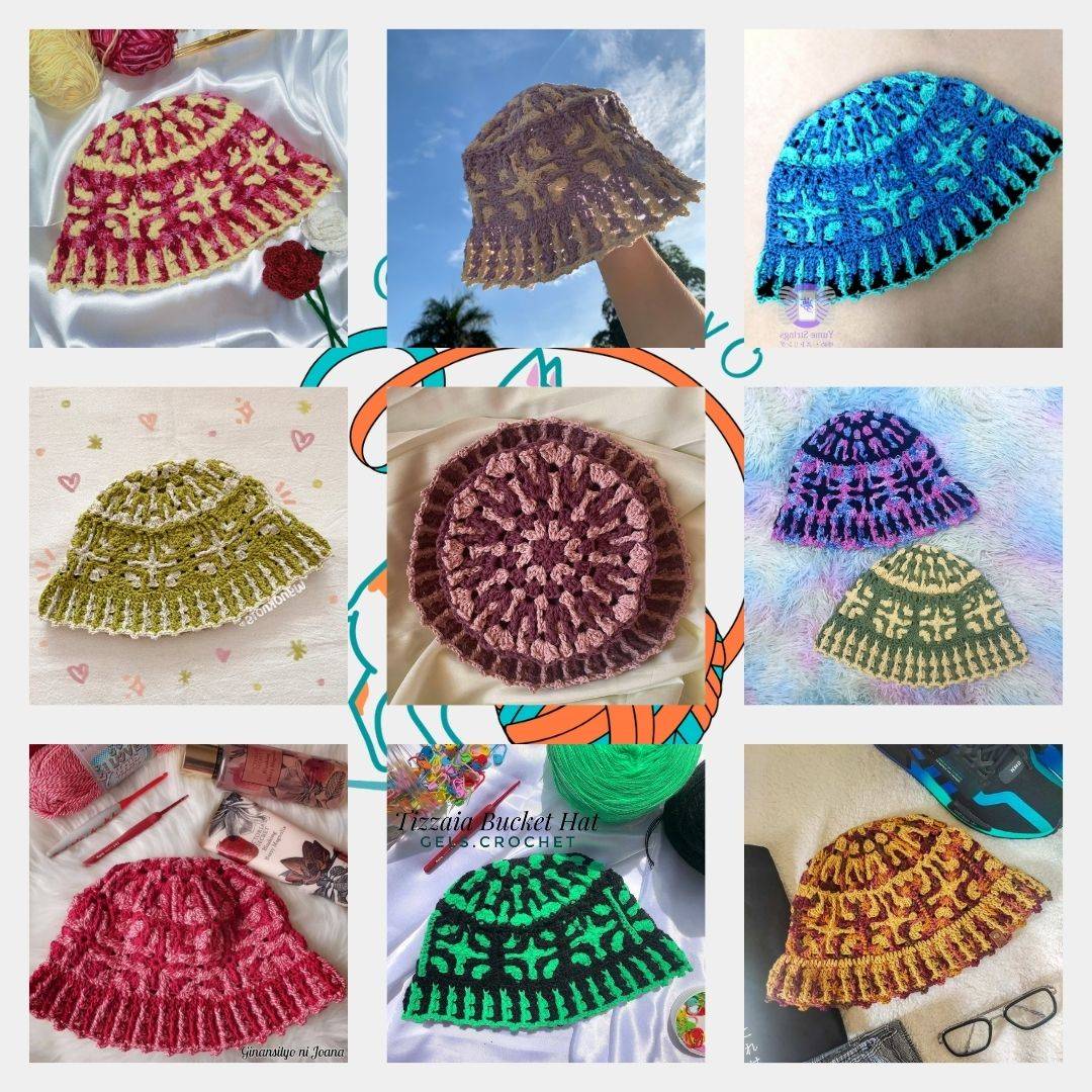 Tizzaia Bucket Hat Crochet Written Pattern