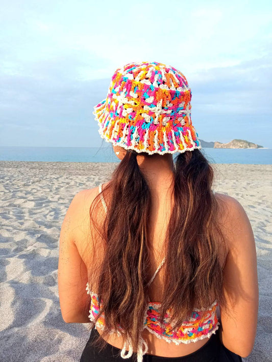 Tizzaia Bucket Hat Crochet Written Pattern