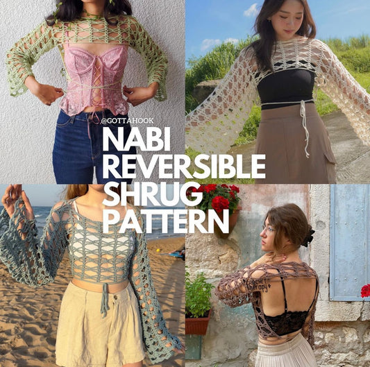 Nabi Shrug Crochet Written Pattern