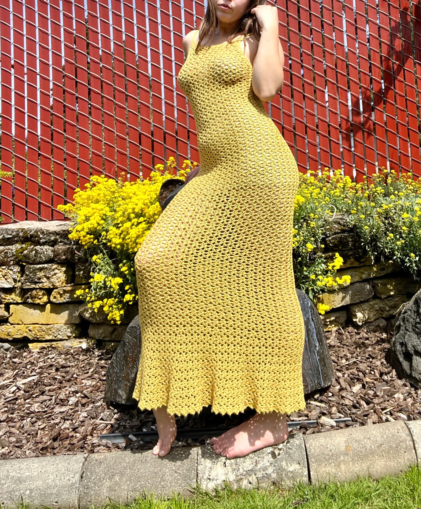 Thetis Mesh Dress Crochet Written Pattern