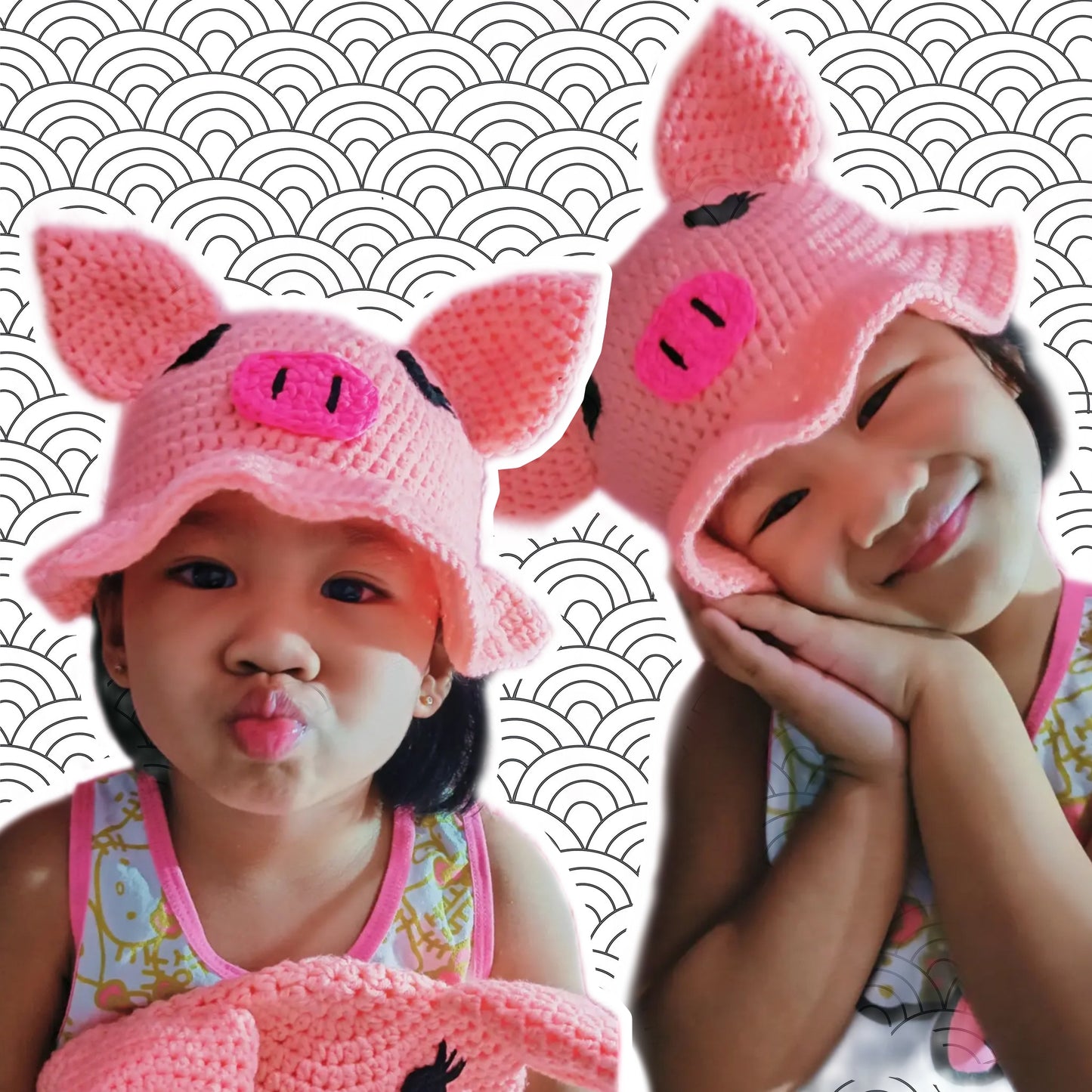 Pig Bucket Hat Crochet Written Pattern