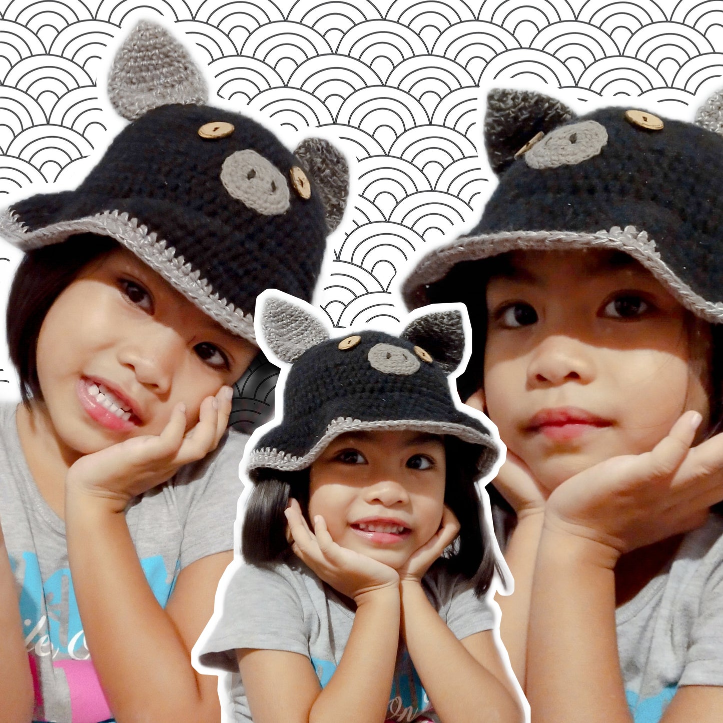 Pig Bucket Hat Crochet Written Pattern