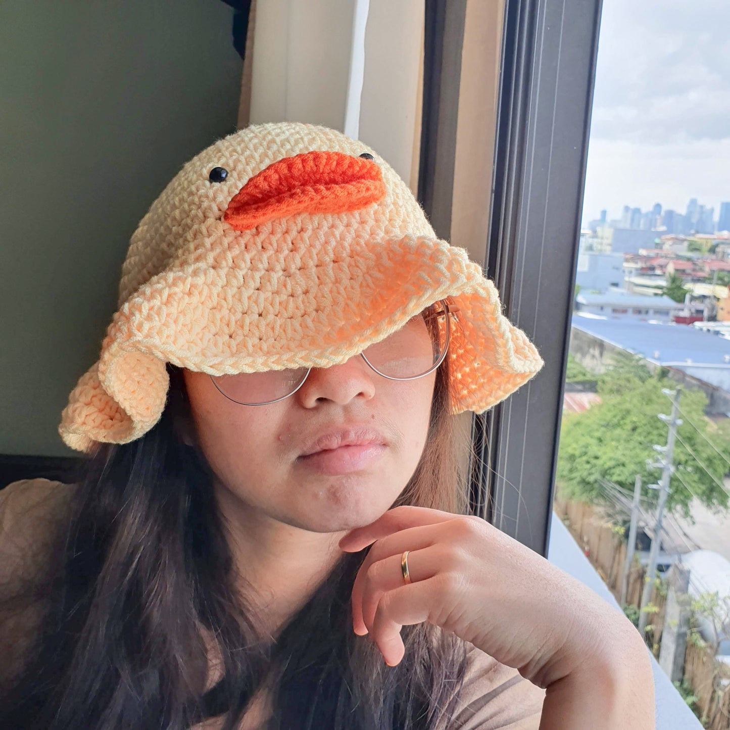 Duck Bucket Hat Crochet Written Pattern